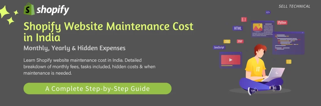 Shopify Website Maintenance Cost in India