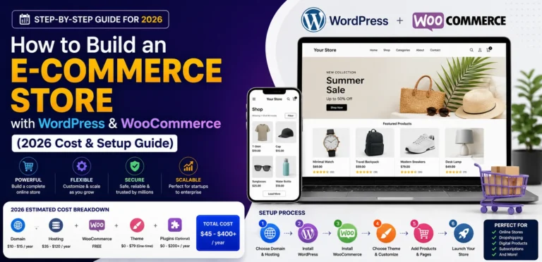 How to Build an E-Commerce Store with WordPress & WooCommerce (2026 Cost & Setup Guide)