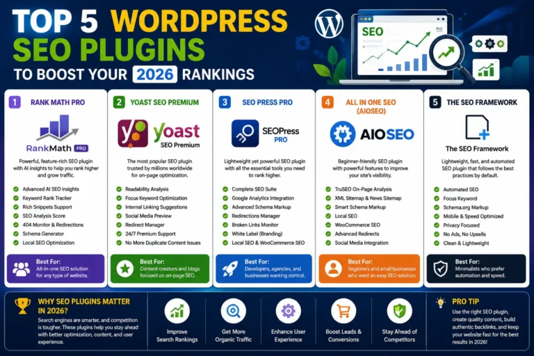 Top 5 WordPress SEO Plugins to Boost Your 2026 Rankings